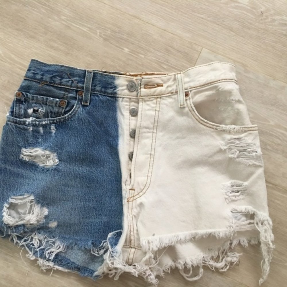 LEVIS vintage high waisted ripped jean shorts